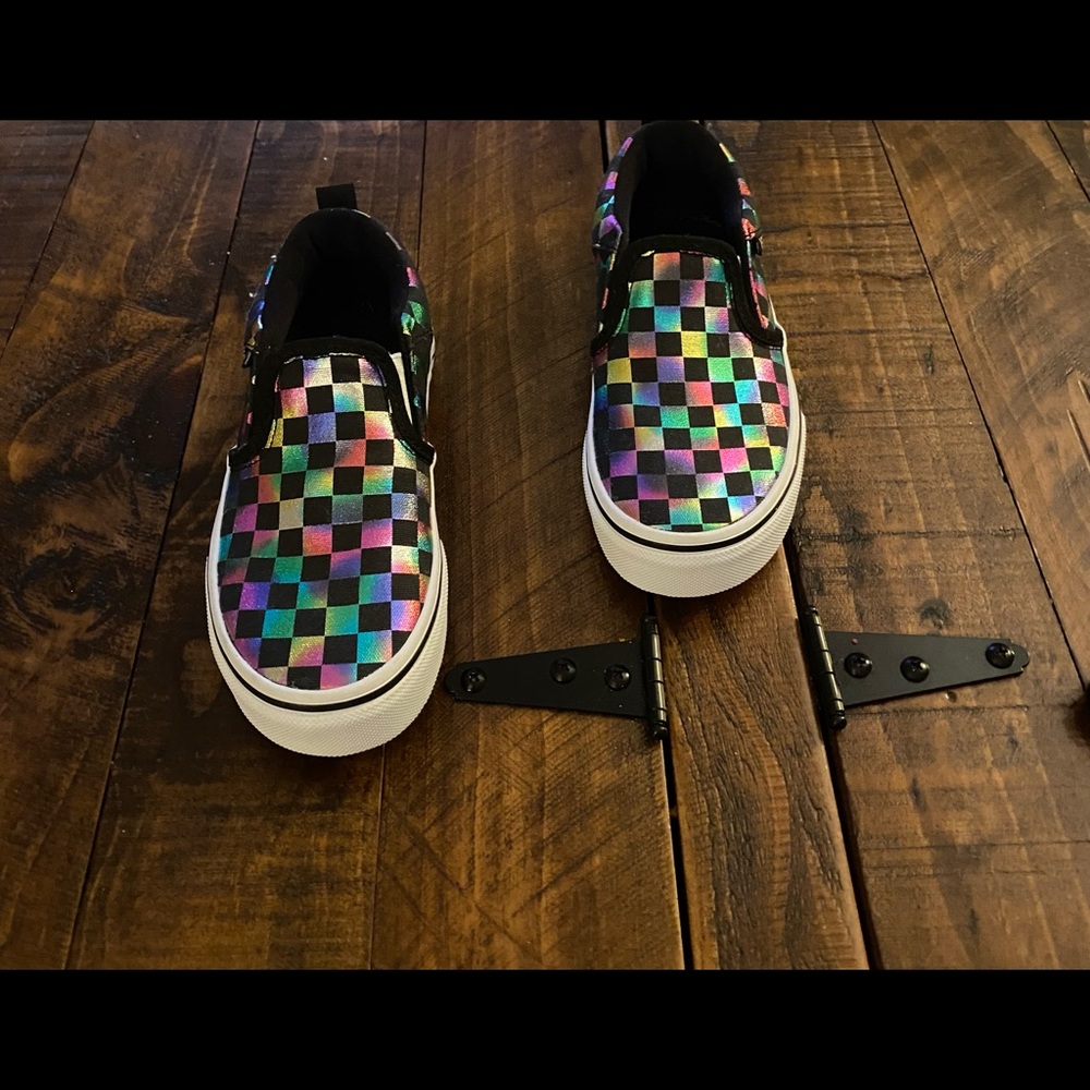 Vans Asher Slip-ons (Metallic Rainbow) Missy Sz 13